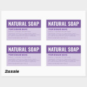 Aangepaste ingrediëntenlabel voor zeepverpakking rechthoekige sticker (Vel)