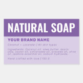 Aangepaste ingrediëntenlabel voor zeepverpakking rechthoekige sticker (Voorkant)