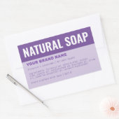 Aangepaste ingrediëntenlabel voor zeepverpakking rechthoekige sticker (Envelop)