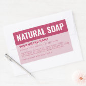 Aangepaste ingrediëntenlabel voor zeepverpakking rechthoekige sticker (Envelop)