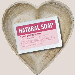 Aangepaste ingrediëntenlabel voor zeepverpakking rechthoekige sticker