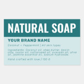Aangepaste ingrediëntenlabel voor zeepverpakking rechthoekige sticker (Voorkant)