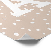 AANGEPASTE INITIAAL AFDRUKKEN | MODERNE MONOGRAM W POSTER (Hoek)