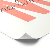 Aangepaste Initiaal afdrukken | Moderne monogram w Poster (Hoek)