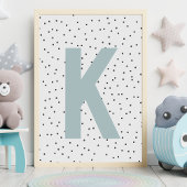 Aangepaste Initiaal afdrukken | Moderne monogram w Poster