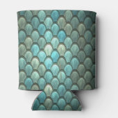 Aangepaste initiaal blauwe schalen geweven blikjeskoeler (Achterkant)