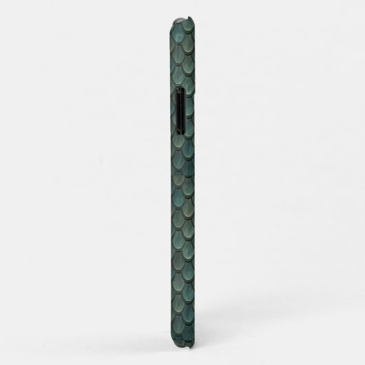 Aangepaste initiaal blauwe schalen geweven Case-Mate iPhone case (Achterkant/rechts)