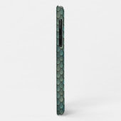 Aangepaste initiaal blauwe schalen geweven Case-Mate iPhone case (Achterkant/links)