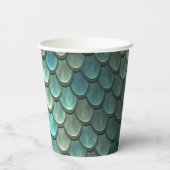 Aangepaste initiaal blauwe schalen geweven papieren bekers (Achterkant)