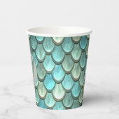 Aangepaste initiaal blauwe schalen geweven papieren bekers (Links)