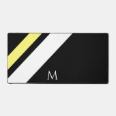 Aangepaste initiaal diagonale lijnen zwart bureaumat (Voorkant)