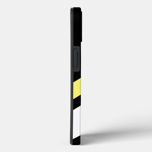 Aangepaste initiaal diagonale lijnen zwart Case-Mate iPhone case (Achterkant / Rechts)