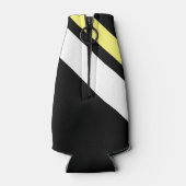 Aangepaste initiaal diagonale lijnen zwart flesjeskoeler (Achterkant)