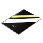 Aangepaste initiaal diagonale lijnen zwart notitieboek (Linkerzijde)