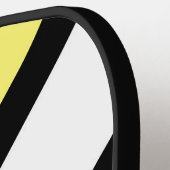 Aangepaste initiaal diagonale lijnen zwart pickleball paddle (Links Detail)