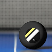 Aangepaste initiaal diagonale lijnen zwart pingpongbal (Net)