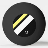 Aangepaste initiaal diagonale lijnen zwart pingpongbal (Voorkant)