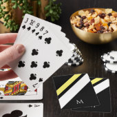 Aangepaste initiaal diagonale lijnen zwart pokerkaarten (Insitu)