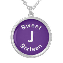 Aangepaste "Initiaal" Ketting Charm met witte lett