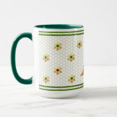 Aangepaste Initiaal Letter | Chique Gold Daisy Hon Mok (Links)