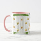 Aangepaste Initiaal Letter | Chique Gold Daisy Hon Mok (Links)