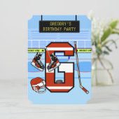 Aangepaste Initiaal letter G Ice Hockey Kaart (Staand voorkant)
