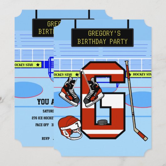 Aangepaste Initiaal letter G Ice Hockey Kaart (Voorkant / Achterkant)