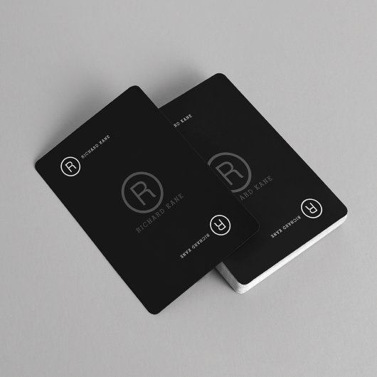 Aangepaste Initiaal Letter & Name BLACK Pokerkaarten