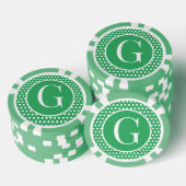 Aangepaste initiaal letter Polka Dot Poker Chips (Opstapeling)