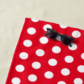 Aangepaste initiaal letter Polka Dot Strandlaken (In situ)