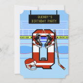 Aangepaste Initiaal letter Q IJshockey Kaart (Voorkant)