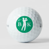 Aangepaste Initiaal | Maak Je Eigen Golfer Golfballen (Voorkant)