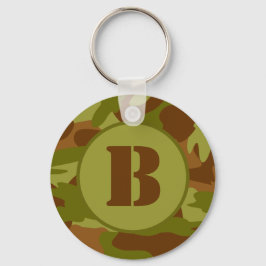 Aangepaste Initiaal militaire camouflage Sleutelhanger