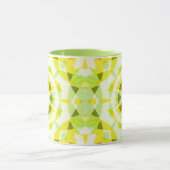 Aangepaste Initiaal Monogram Geel Groene Sterthee Mok (Midden)