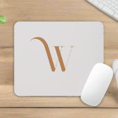 Aangepaste Initiaal Monogram Naam Classy Brown Scr Muismat