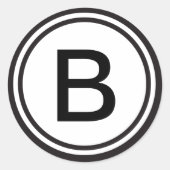 Aangepaste Initiaal Monogrammed sticker (Voorkant)