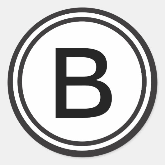 Aangepaste Initiaal Monogrammed sticker (Voorkant)