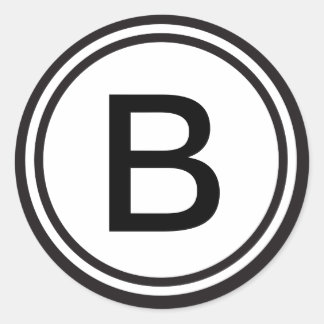 Aangepaste Initiaal Monogrammed sticker