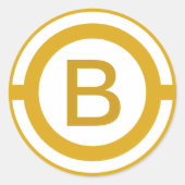 Aangepaste Initiaal Monogrammed sticker (Voorkant)