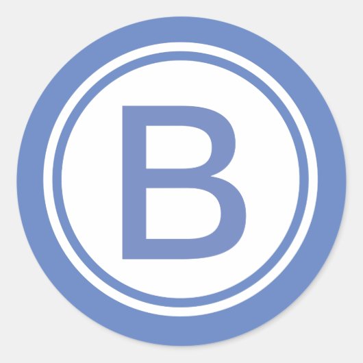 Aangepaste Initiaal Monogrammed sticker (Voorkant)