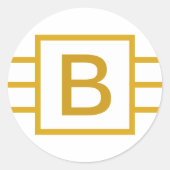 Aangepaste Initiaal Monogrammed sticker (Voorkant)