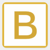 Aangepaste Initiaal Monogrammed sticker (Voorkant)