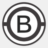 Aangepaste Initiaal Monogrammed sticker (Voorkant)