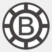 Aangepaste Initiaal Monogrammed sticker (Voorkant)