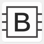 Aangepaste Initiaal Monogrammed sticker (Voorkant)