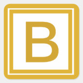 Aangepaste Initiaal Monogrammed sticker (Voorkant)