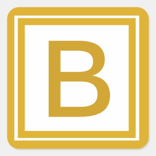 Aangepaste Initiaal Monogrammed sticker (Voorkant)