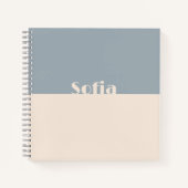 Aangepaste Initiaal naam l Clean Simple Girly Scri Notitieboek (Voorkant)