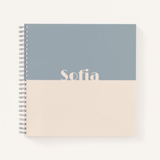 Aangepaste Initiaal naam l Clean Simple Girly Scri Notitieboek (Voorkant)