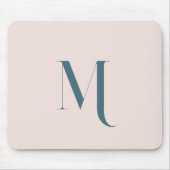 Aangepaste Initiaal naam l Clean Typografie Script Muismat (Voorkant)